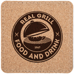 Custom Laser Engravable Leatherette Coaster - Square