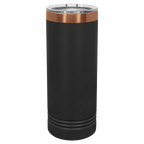 Custom 22 oz. Black or White Rose Gold Skinny Tumbler