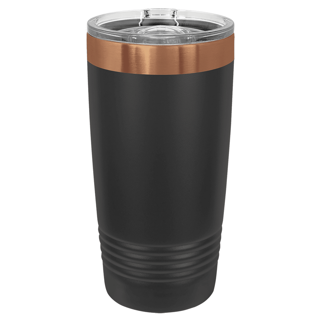 Custom 20 oz. Black or White Rose Gold Ringneck Tumbler