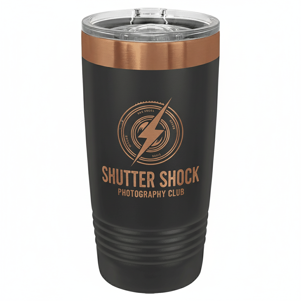 Custom 20 oz. Black or White Rose Gold Ringneck Tumbler