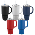 32oz Insulated Tumbler with Straw | Personalized Logo Design Travel Mug