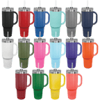 40 oz. Polar Camel High-Endurance Travel Mug with Handle, Snap Lid & Straw- Insulated Powder Coated Tumbler