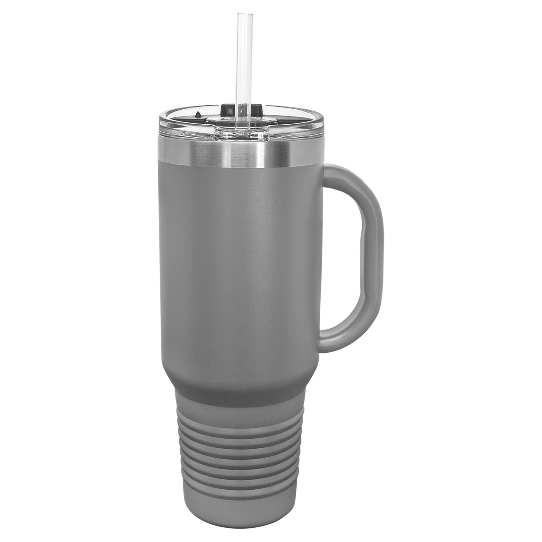 40 oz. Polar Camel High-Endurance Travel Mug with Handle, Snap Lid & Straw- Insulated Powder Coated Tumbler