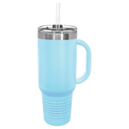 40 oz. Polar Camel High-Endurance Travel Mug with Handle, Snap Lid & Straw- Insulated Powder Coated Tumbler