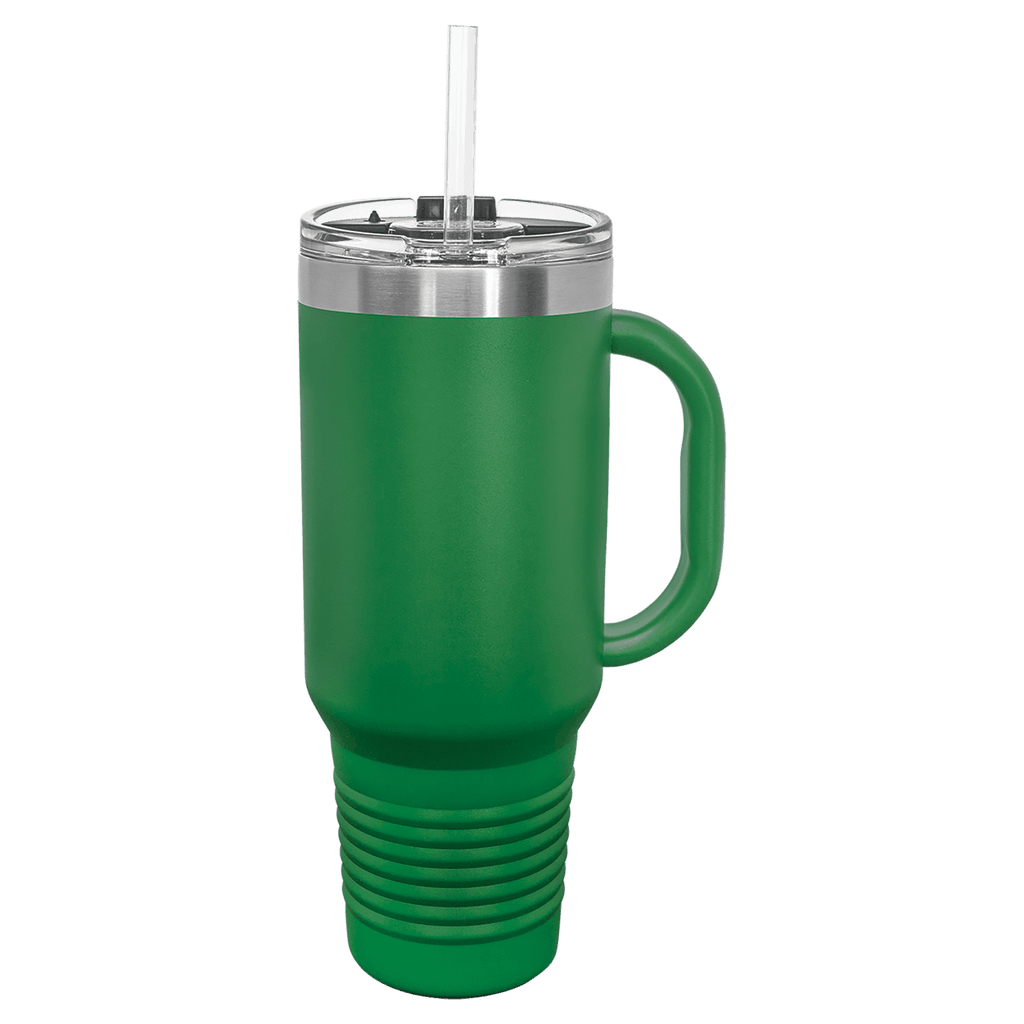 40 oz. Polar Camel High-Endurance Travel Mug with Handle, Snap Lid & Straw- Insulated Powder Coated Tumbler