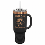 Custom 40 oz. Black or White Rose Gold Travel Mug with Handle