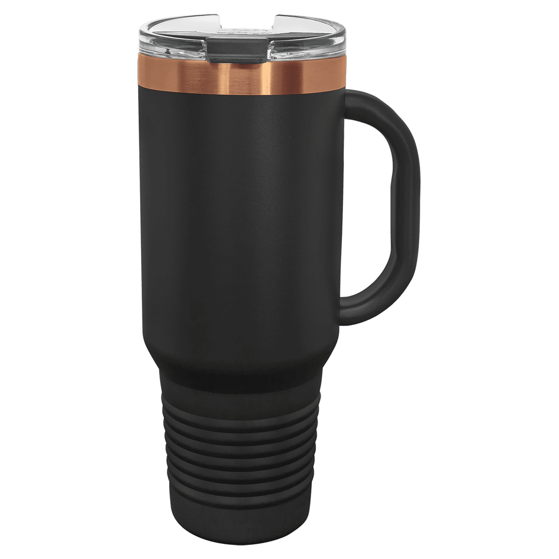 Custom 40 oz. Black or White Rose Gold Travel Mug with Handle