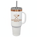 Custom 40 oz. Black or White Rose Gold Travel Mug with Handle