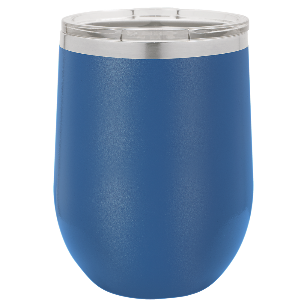 12 oz Blank Stemless Wine Tumbler | Customizable Insulated Cup with Lid