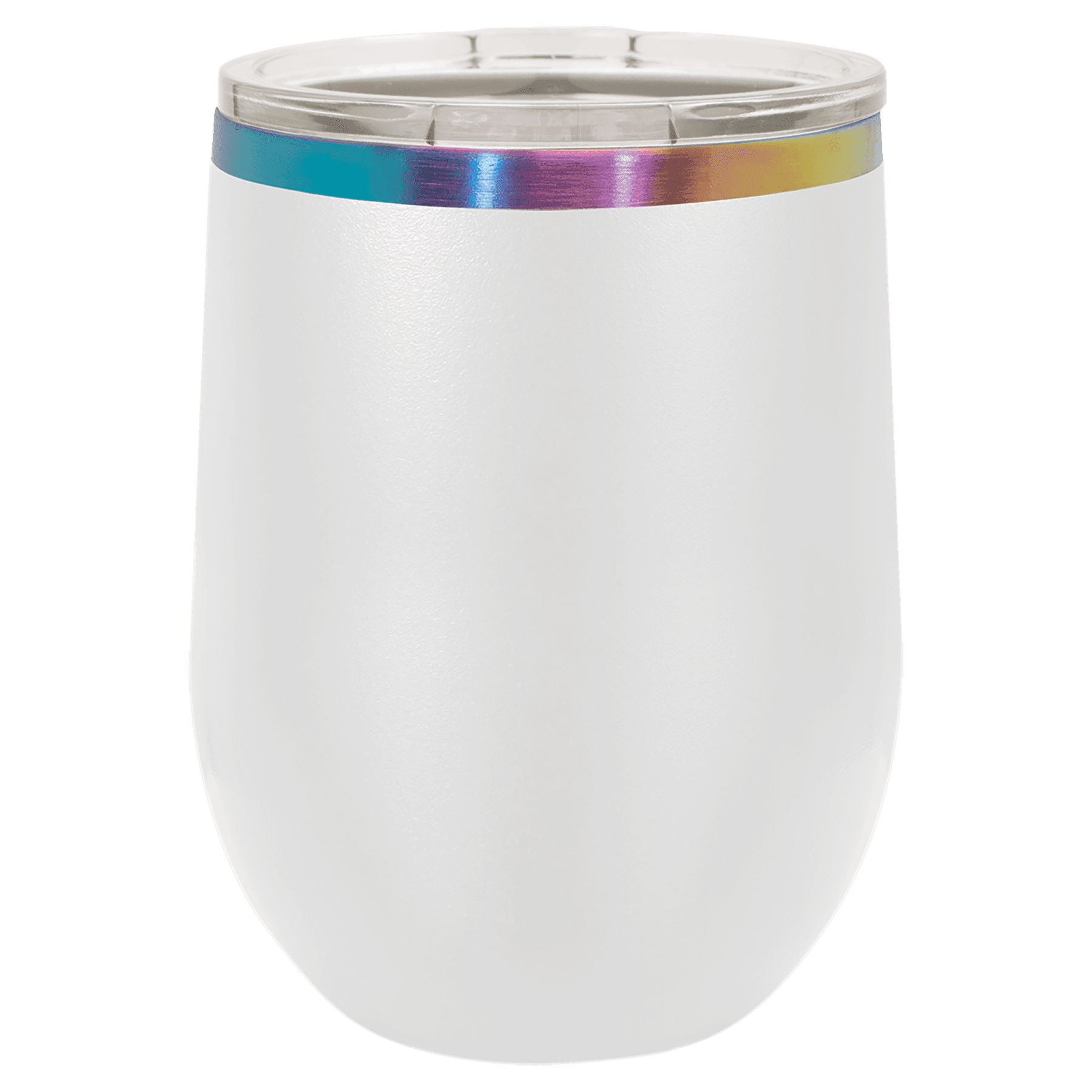Custom 12 oz. Prism Stemless Wine Tumbler in White or Black