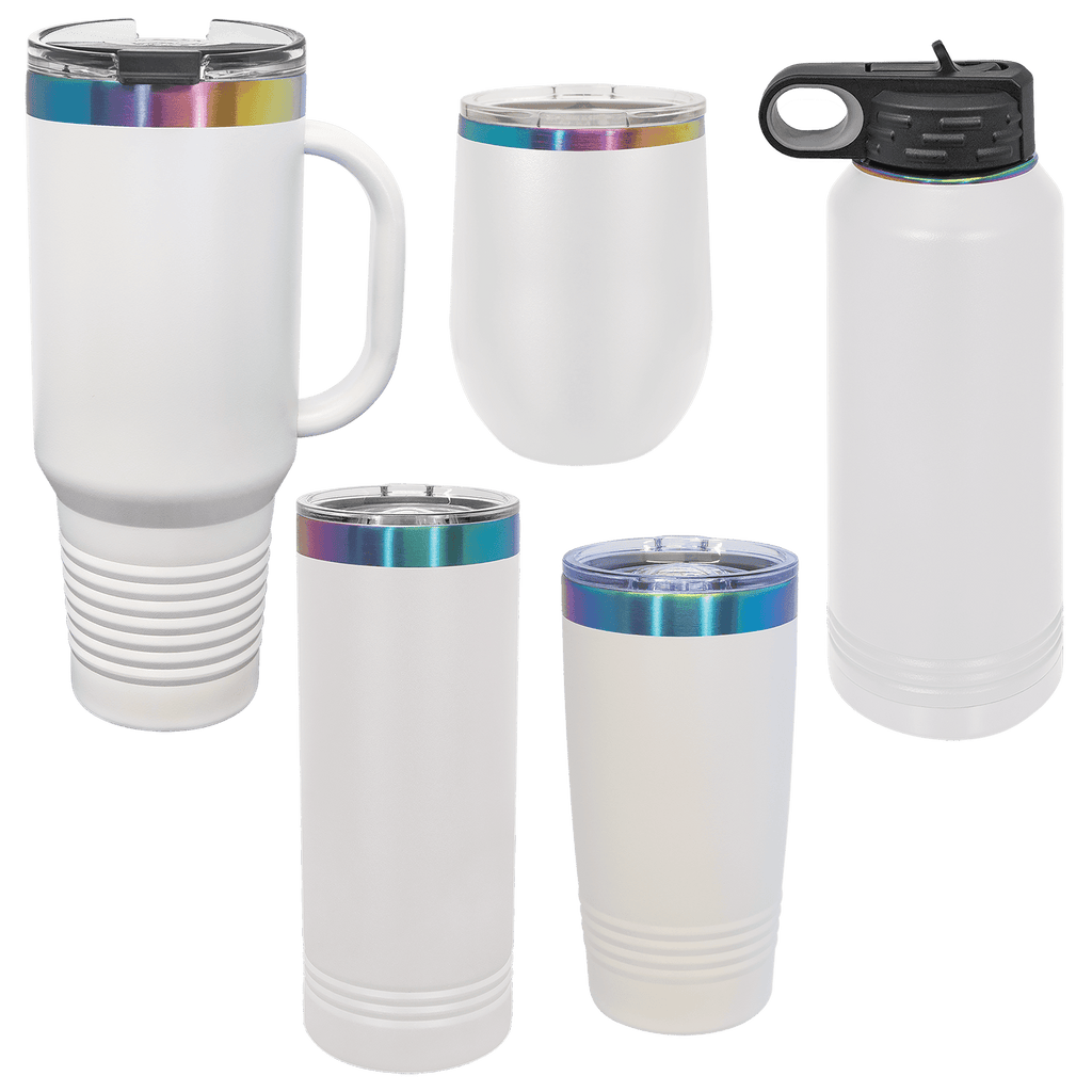 Custom 12 oz. Prism Stemless Wine Tumbler in White or Black