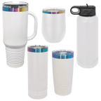 Custom 12 oz. Prism Stemless Wine Tumbler in White or Black