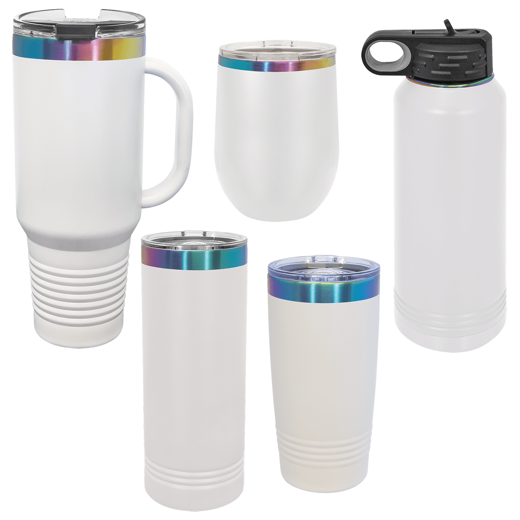 Custom 32 oz. Prism Water Bottle in White or Black