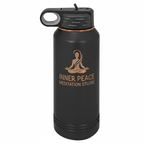 Custom 32 oz. Black or White Rose Gold Water Bottle