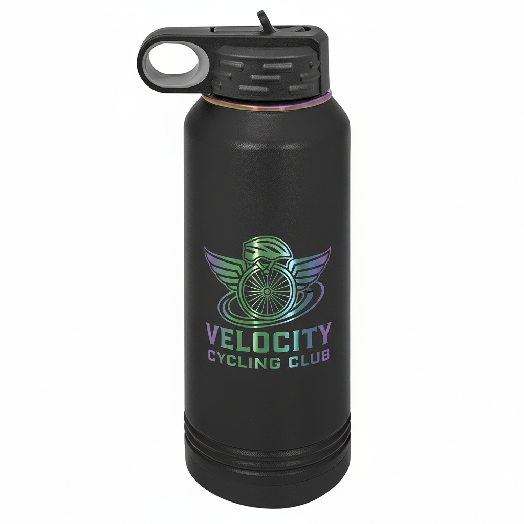 Custom 32 oz. Prism Water Bottle in White or Black
