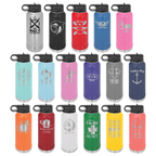 32 oz Water Bottle - Customizable Bottle with Flip Lid