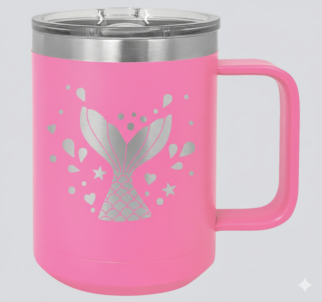 15oz Insulated Stainless Steel Mug | Customizable Blank Travel Mug