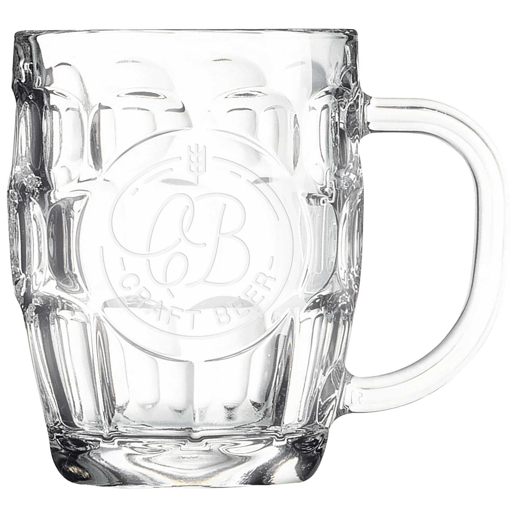 Polar Camel Beer Mug with Handle & Round Engraving Area