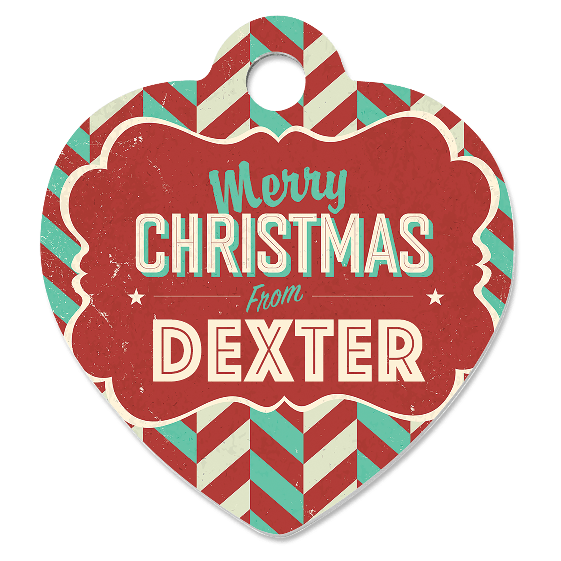 Sublimatable Gloss White Aluminum Heart Pet Tag