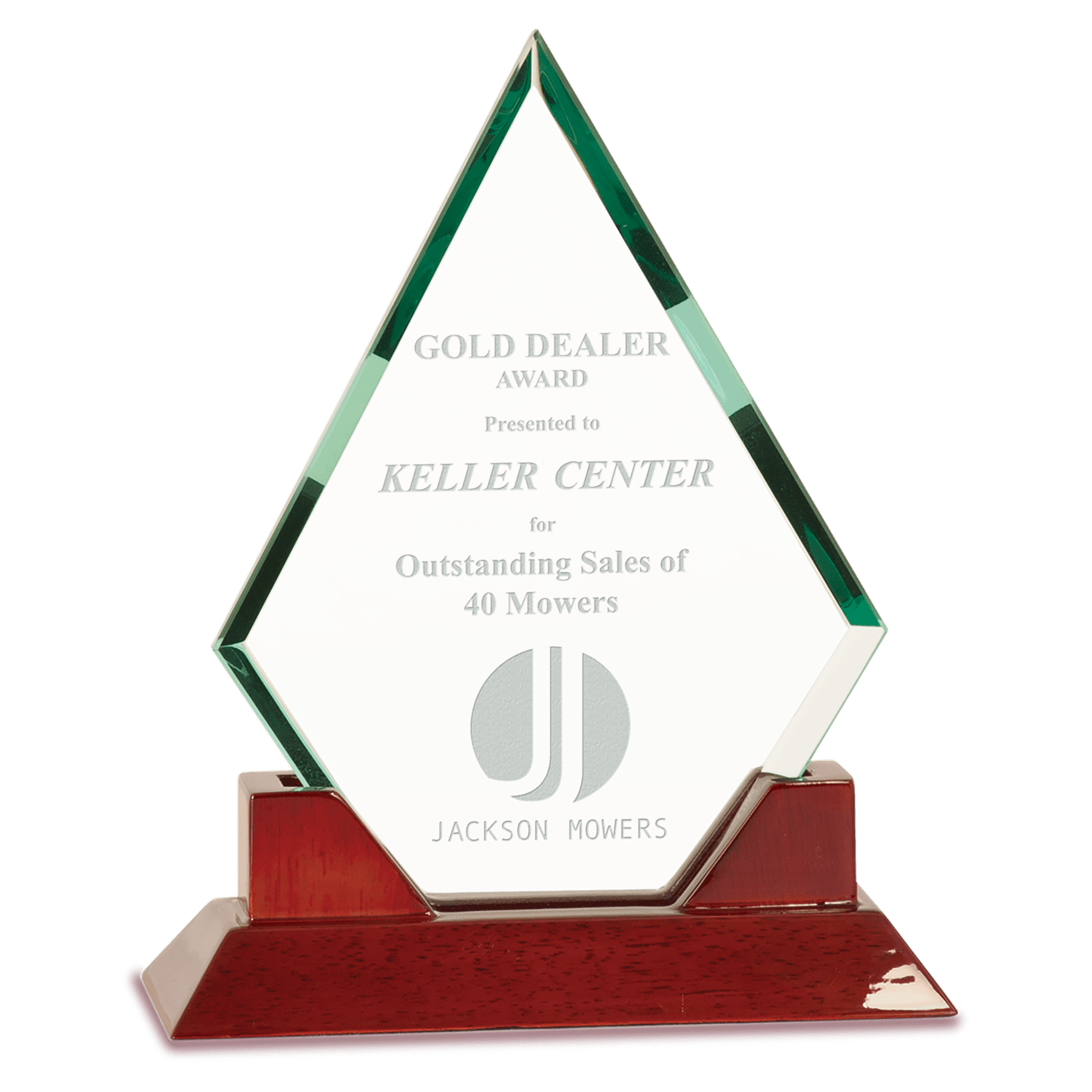 Jade Diamond Prestige Glass with Rosewood Piano Finish Base