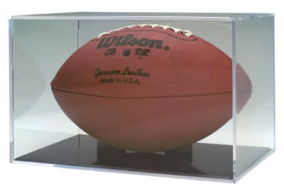 BallQube Football Display Case with Grandstand Holder
