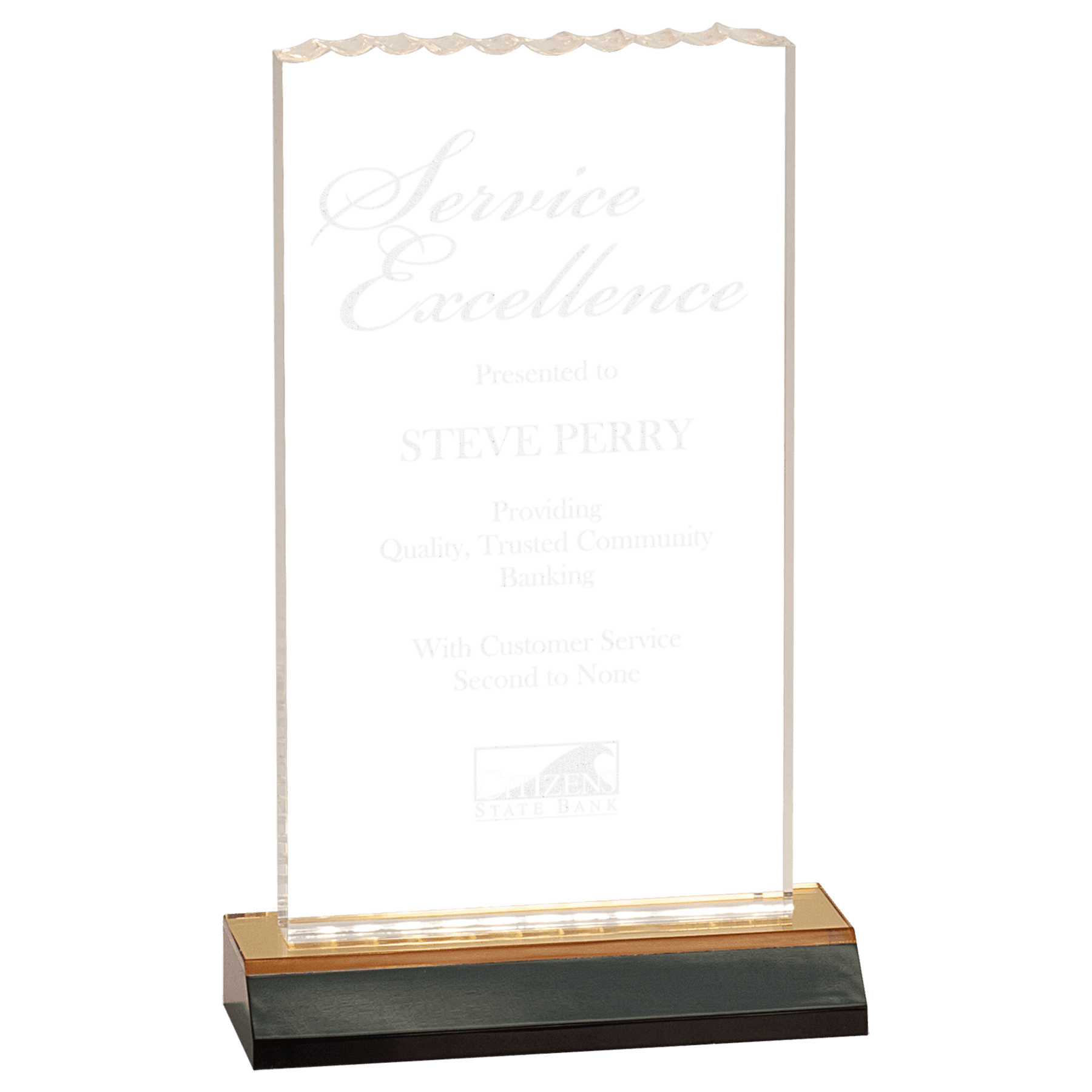 Reflection Ice Top Acrylic Award