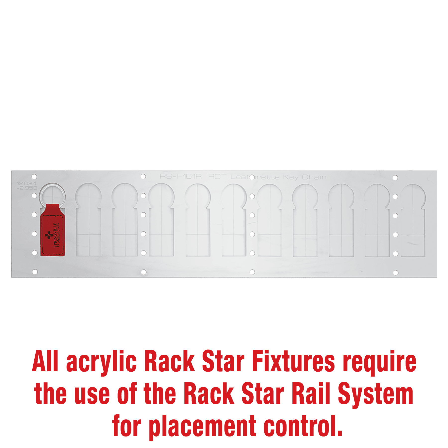 Rack Star 2 3/4" x 1 1/4" Rectangle Keychain Fixture