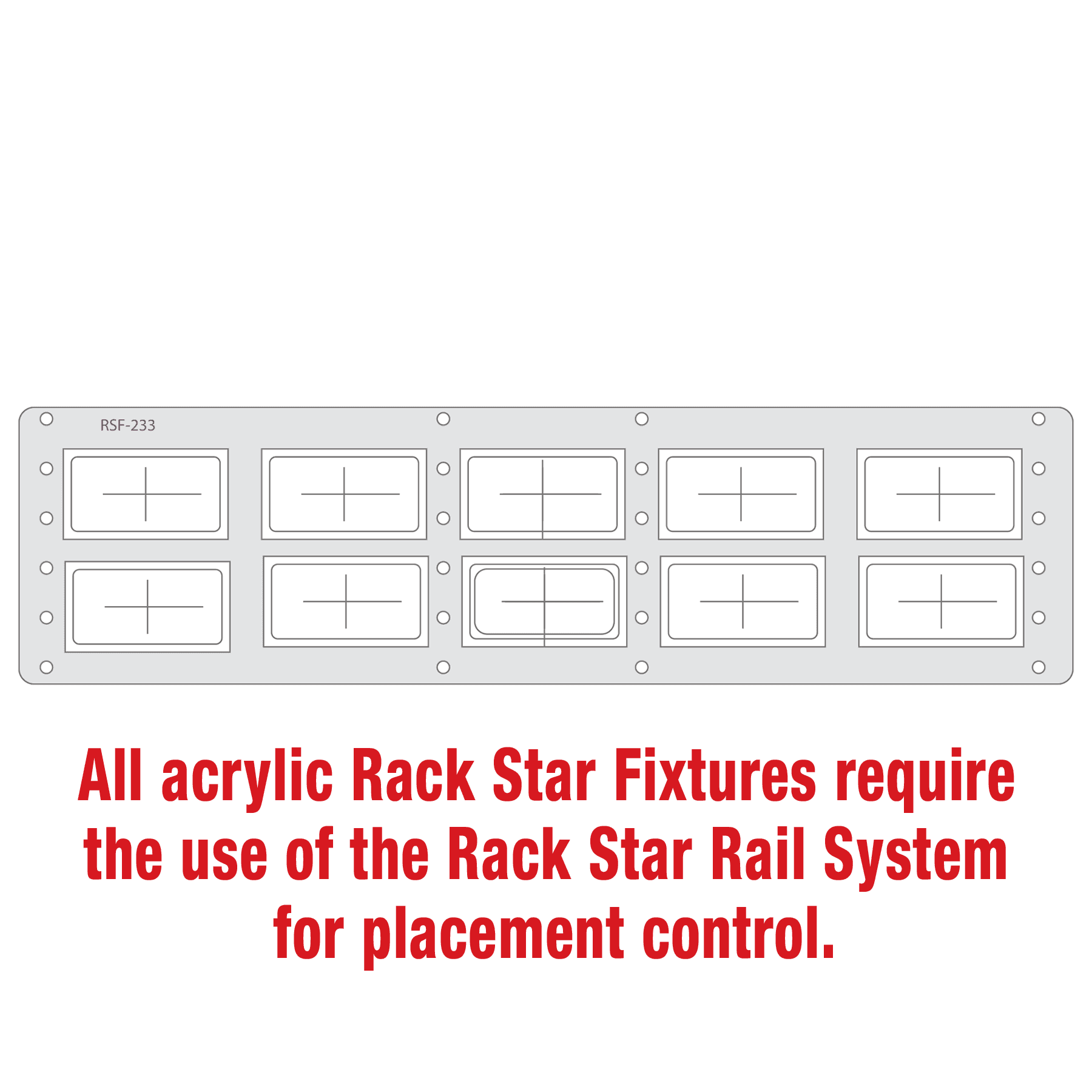 Rack Star 3" x 1 1/2" Rectangle with Rounded Corners Name Badges Fixture