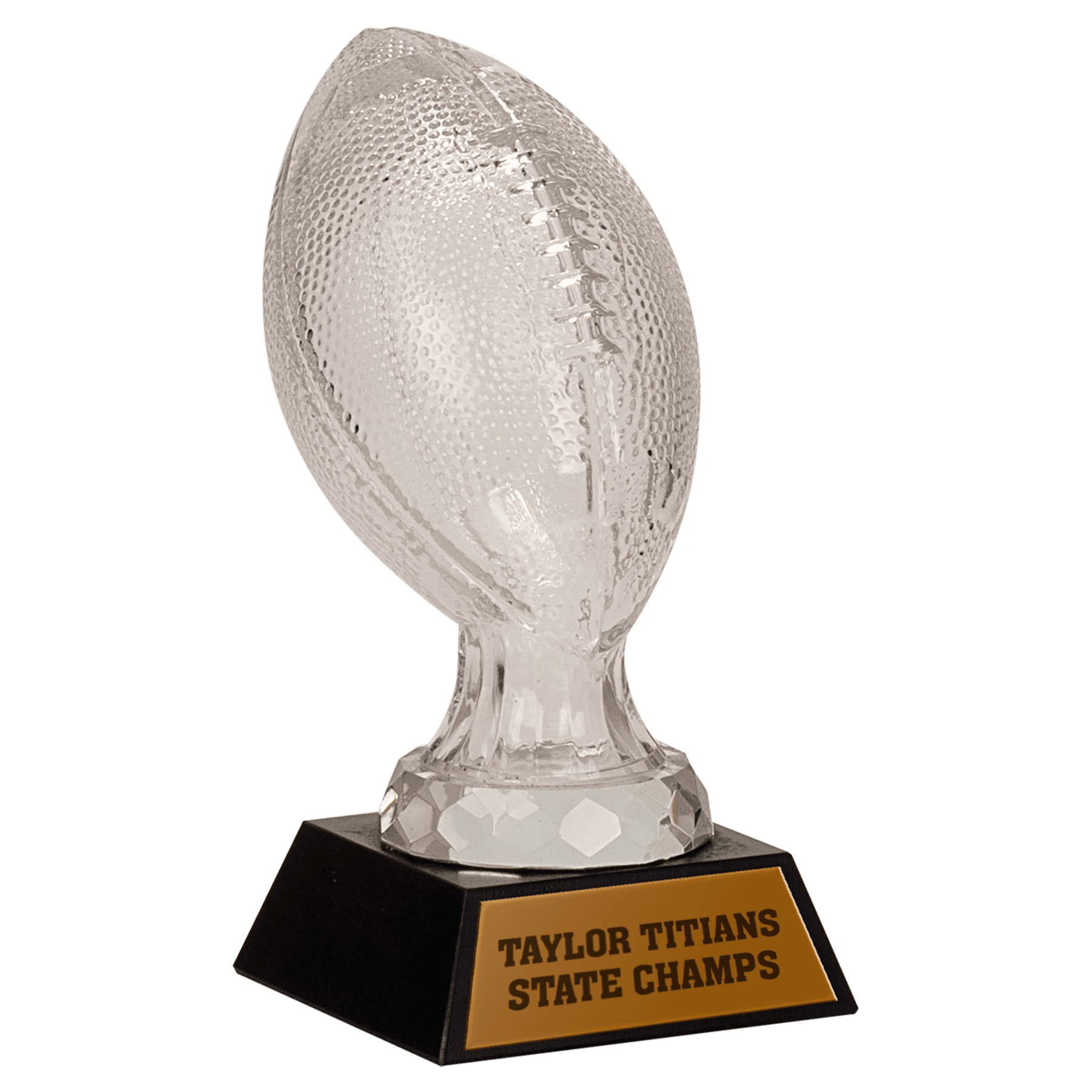 Premier Glass Football with Marble Base