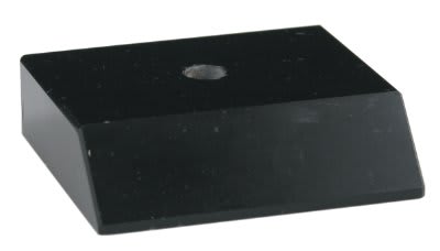 Black Slant Front Centerhole Countersunk Trophy Marble