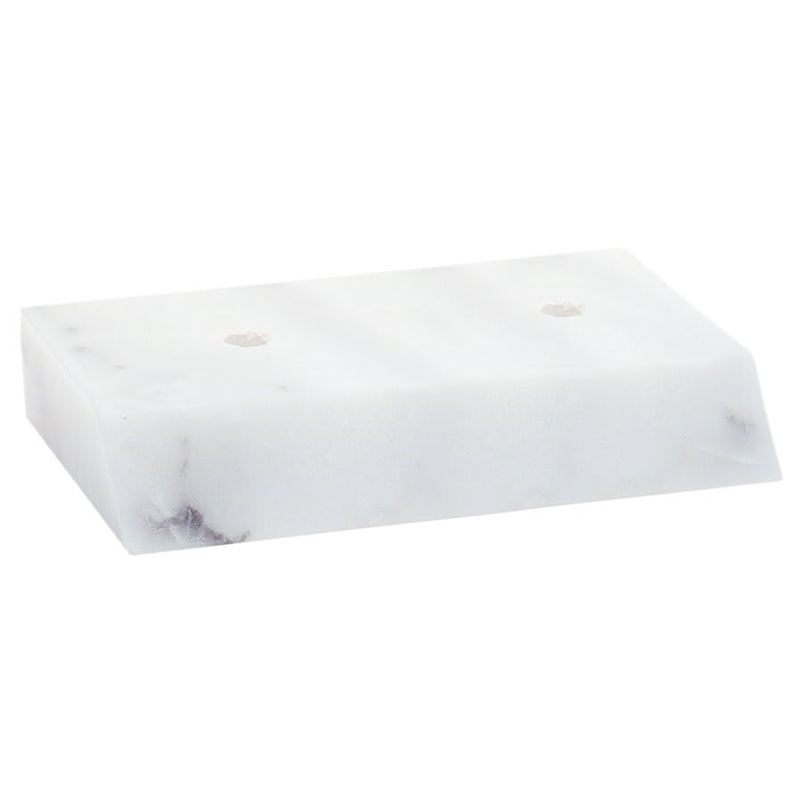White 2 Hole Countersunk Slant Front Trophy Marble