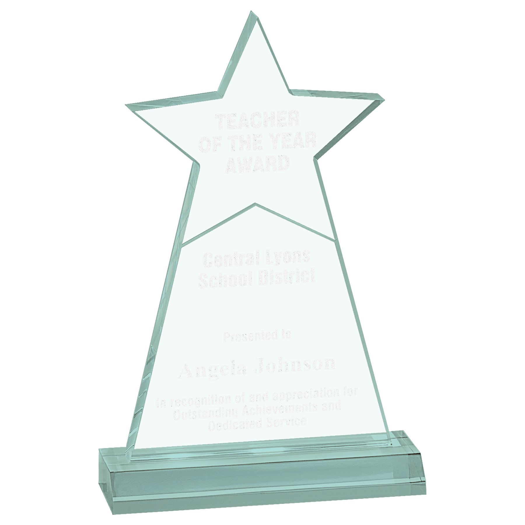 Premier Acrylic Star Obelisk with Base
