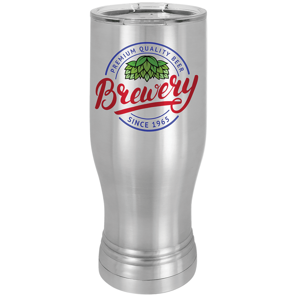 Sublimatable Pilsner Tumbler with Clear Lid