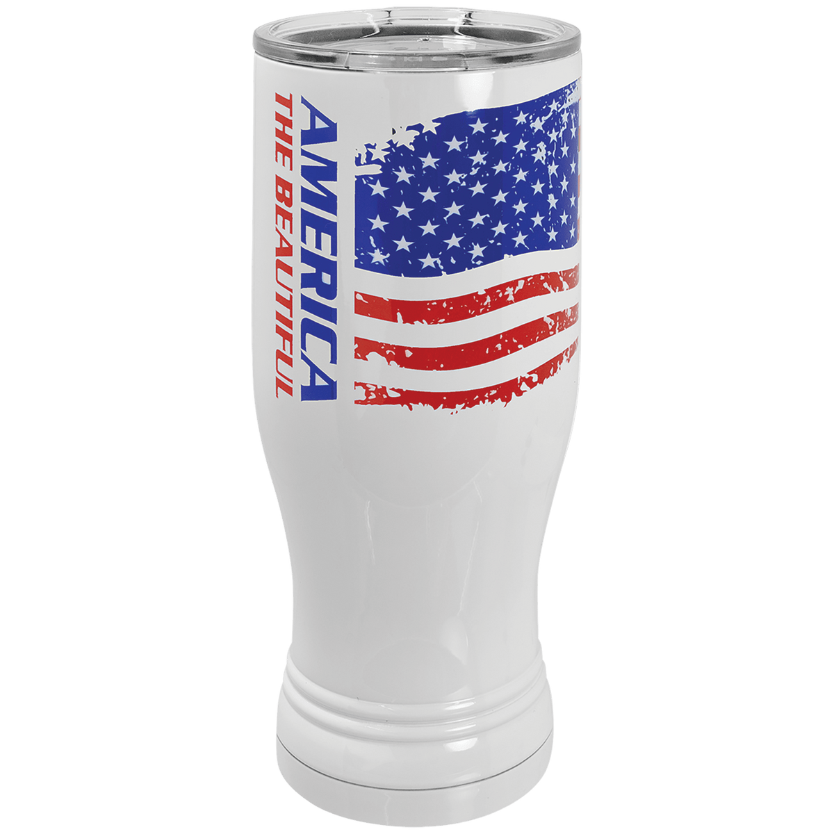 Sublimatable Pilsner Tumbler with Clear Lid