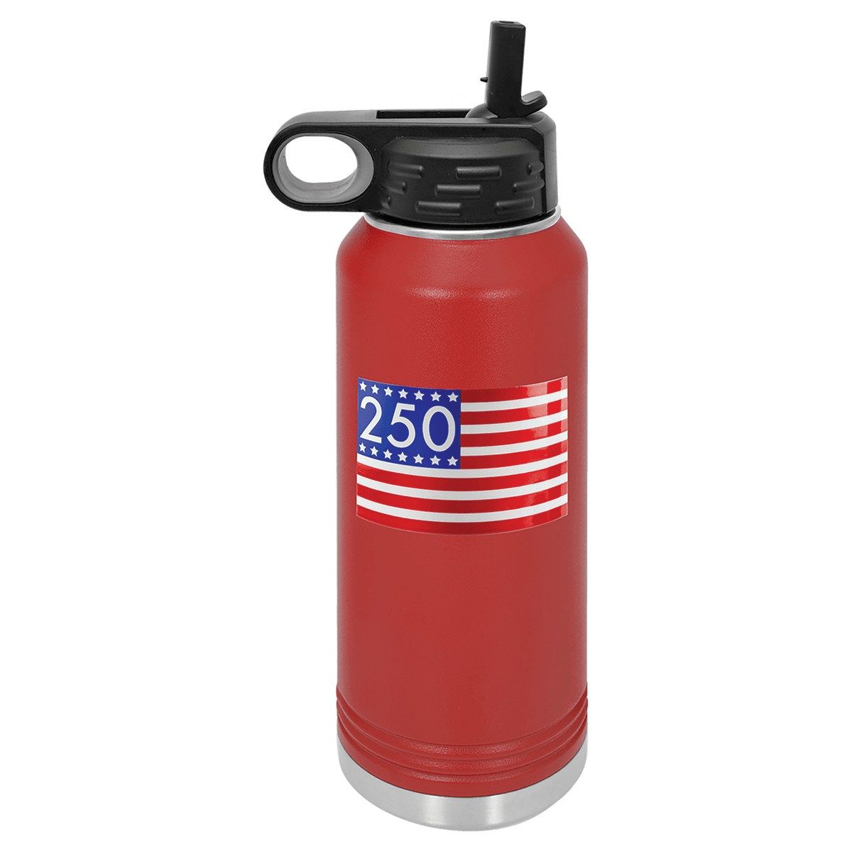 Polar Camel Stars and Stripes 250 UV DTF Sticker Water Bottle