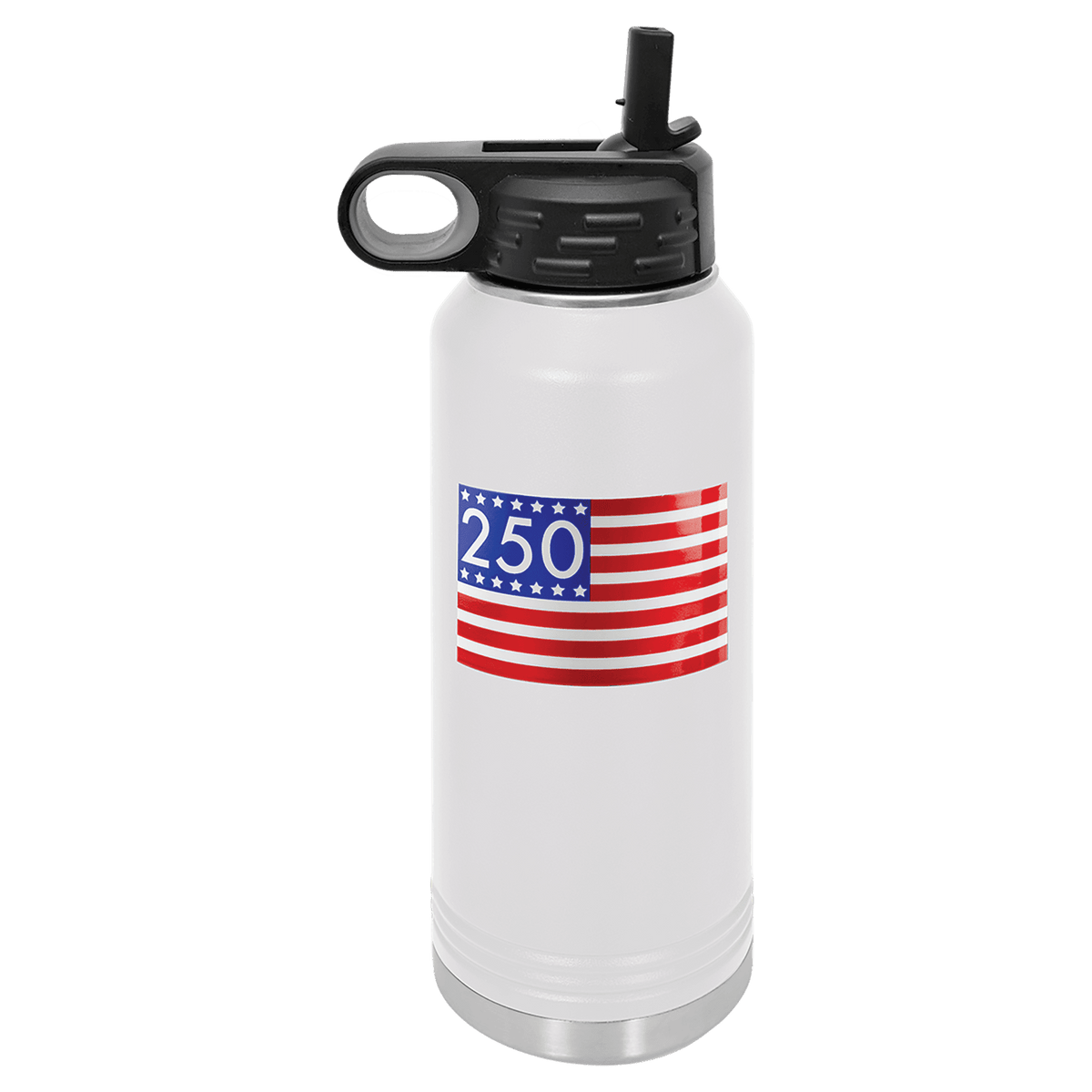 Polar Camel Stars and Stripes 250 UV DTF Sticker Water Bottle