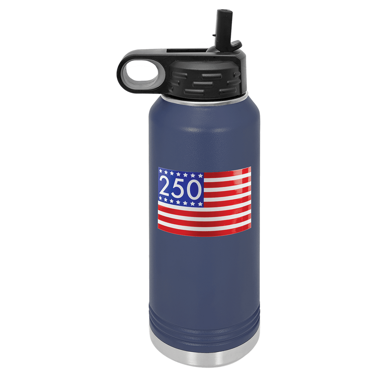 Polar Camel Stars and Stripes 250 UV DTF Sticker Water Bottle