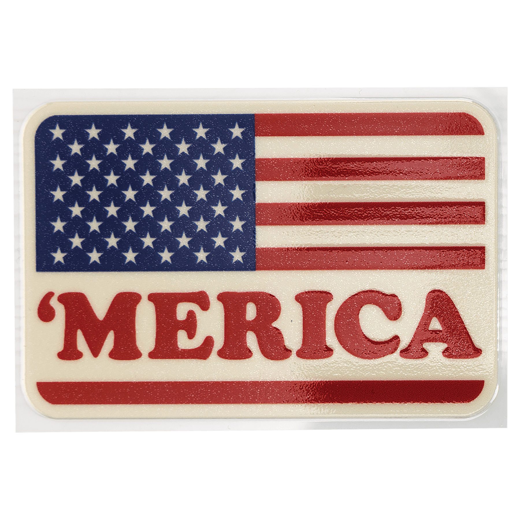 Rectangle Retro 'Merica Flag UV DTF Sticker