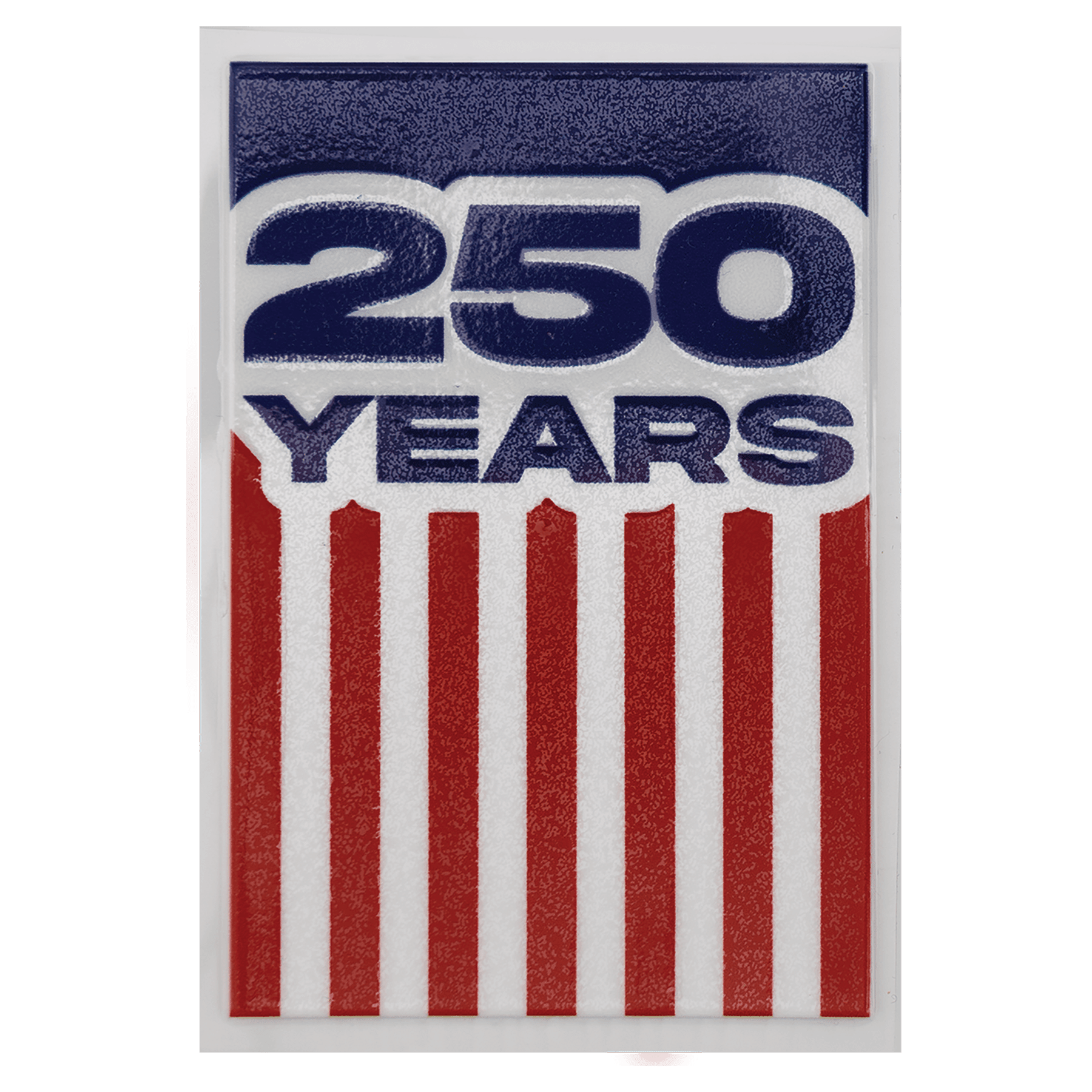 Rectangle 250 Years Flag UV DTF Sticker