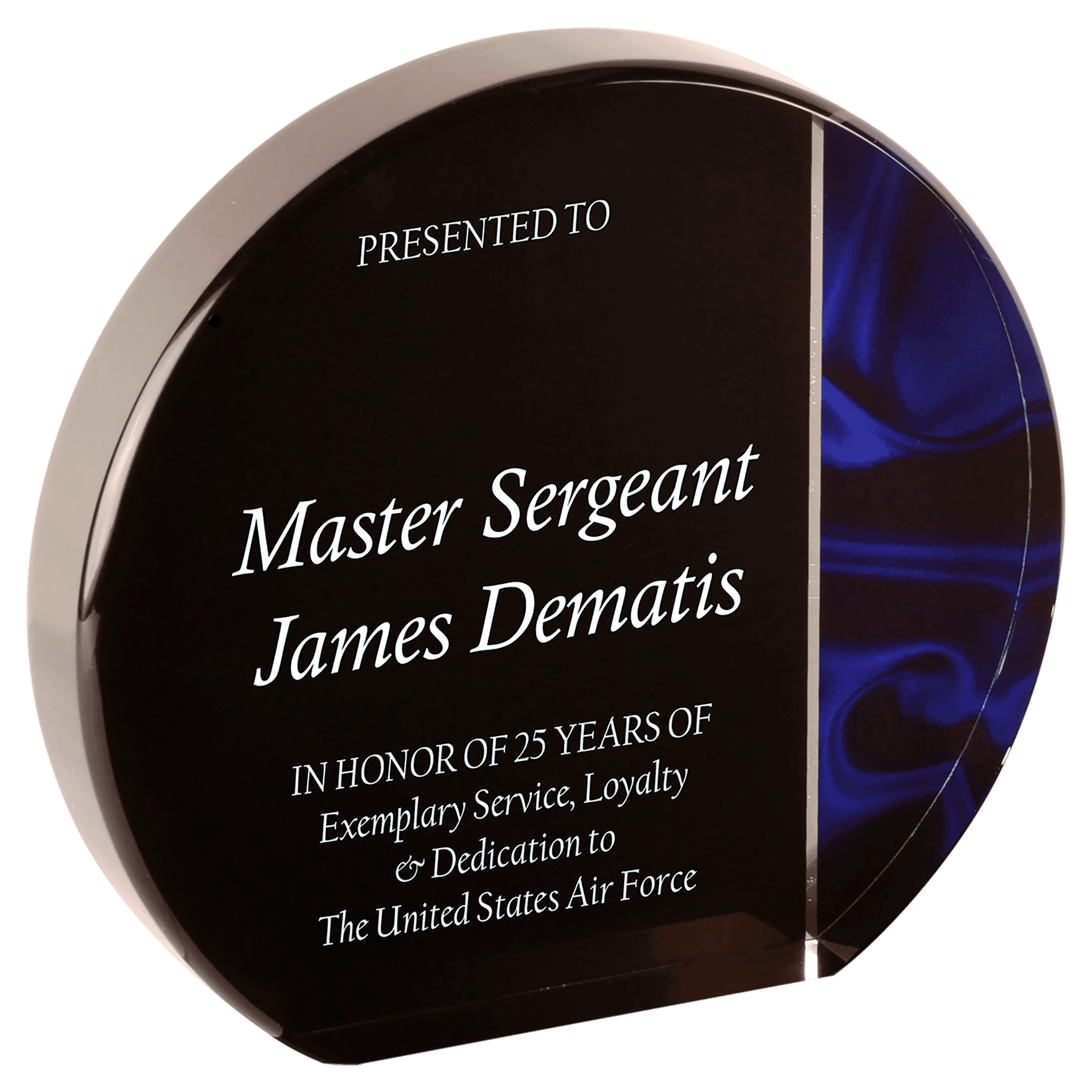 Round Velvet Acrylic Award