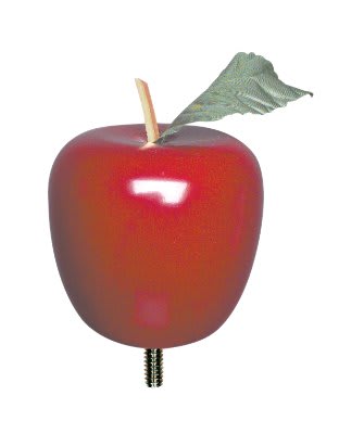 Red Wooden Apple with Stud