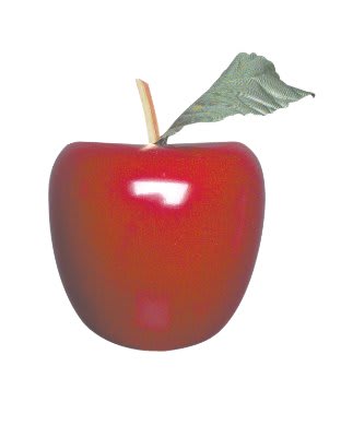 Half Red Wooden Apple for Plaques