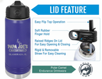 20 oz Water Bottle - Customizable Bottle with Flip Lid