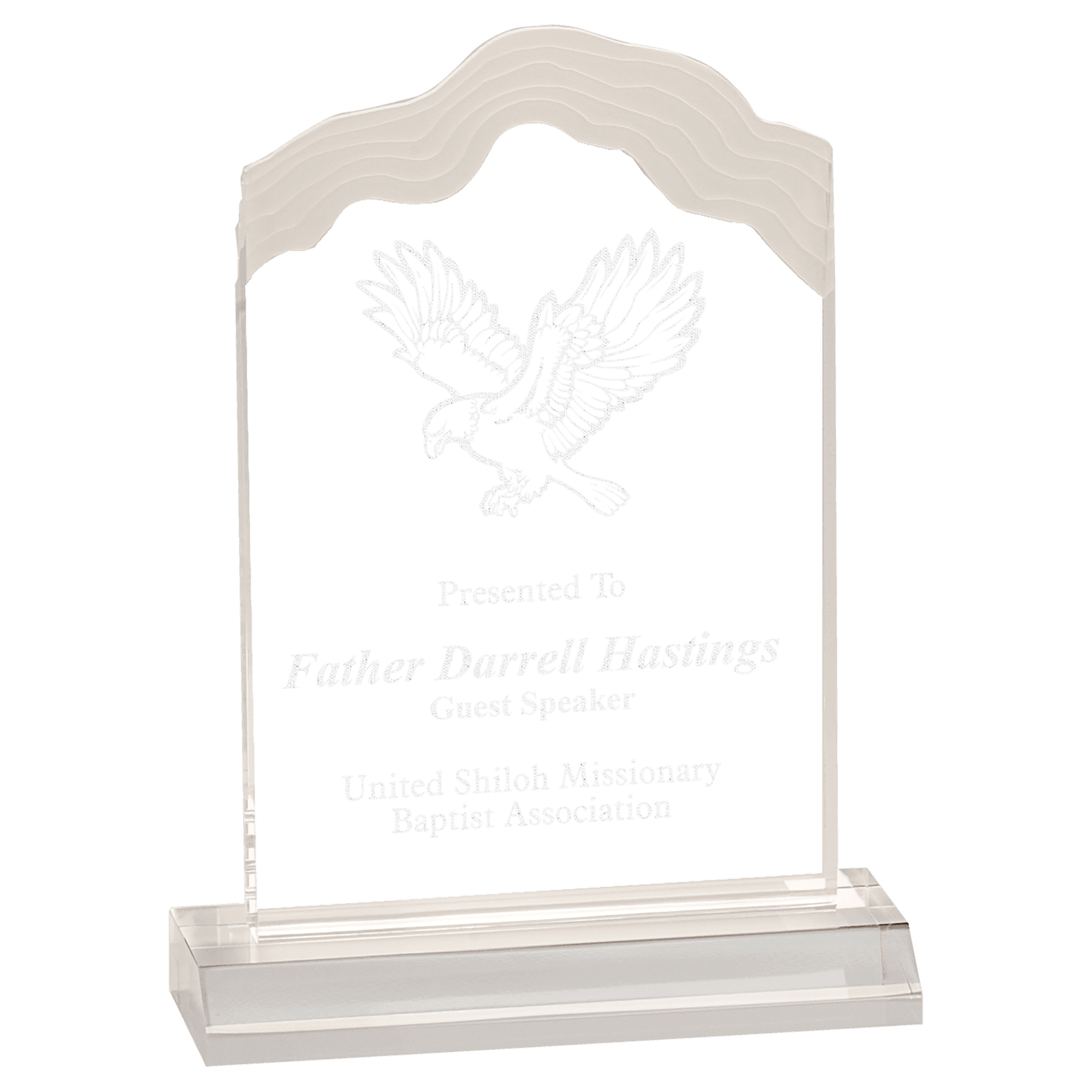 Frosted White Cap Edge Acrylic Award