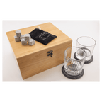 Custom Engraved Whiskey Gift Set with Wooden Box