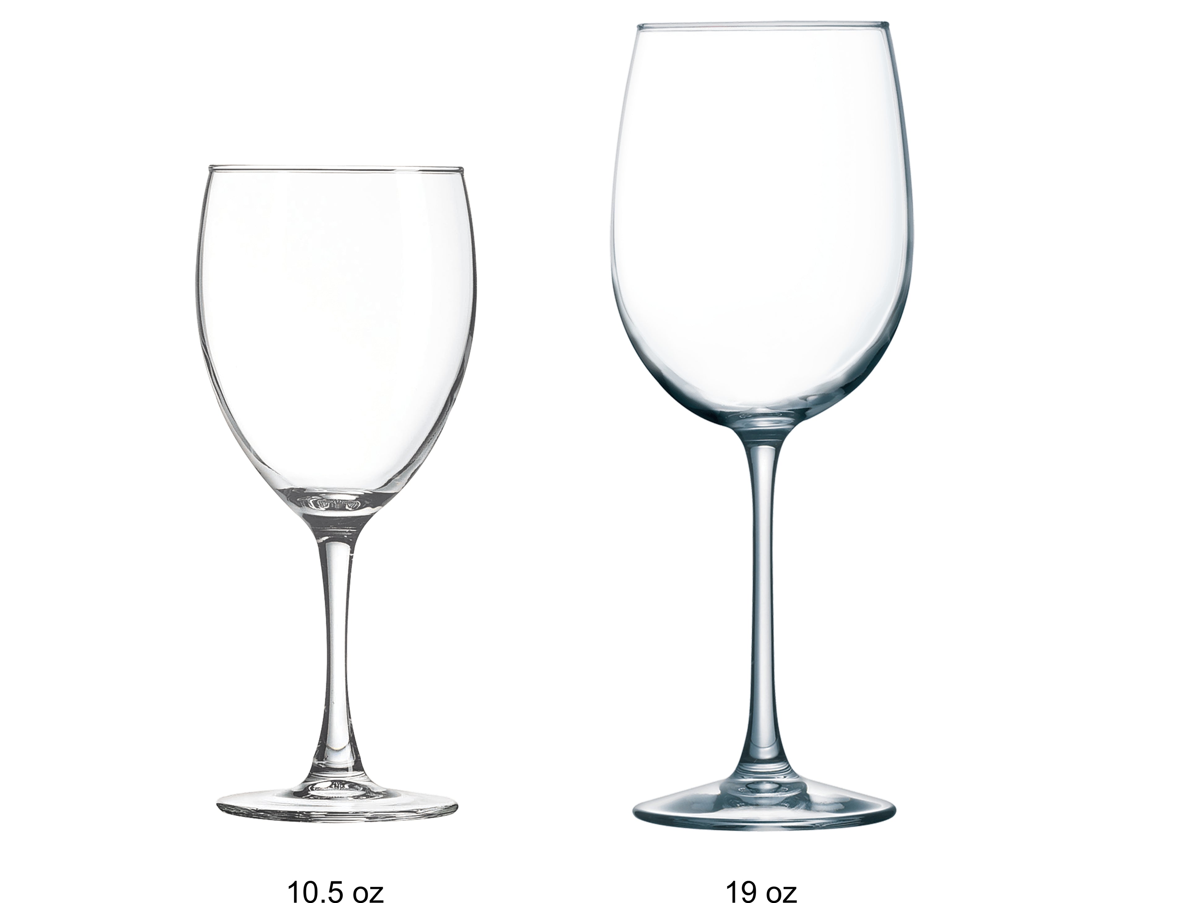 Engravable Wine Glasses - 19 oz & 10.5 oz