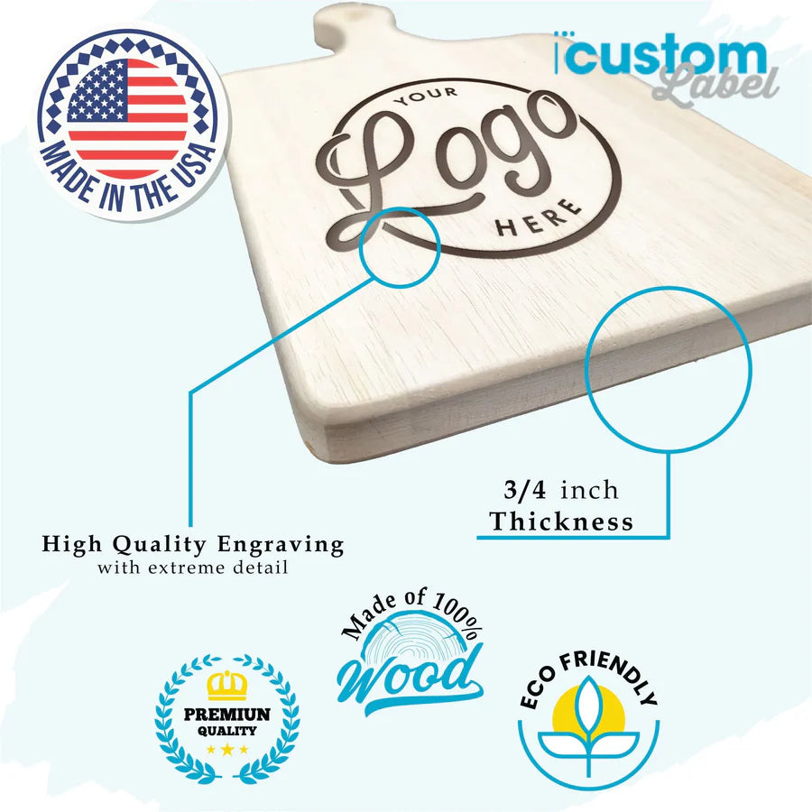 Business Corner Logo Handle Cutting Board