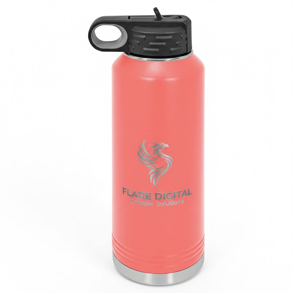 40 oz Water Bottle - Customizable Bottle with Flip Lid