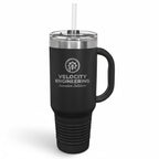40 oz. Polar Camel High-Endurance Travel Mug with Handle, Snap Lid & Straw- Insulated Powder Coated Tumbler