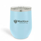 12 oz Blank Stemless Wine Tumbler | Customizable Insulated Cup with Lid